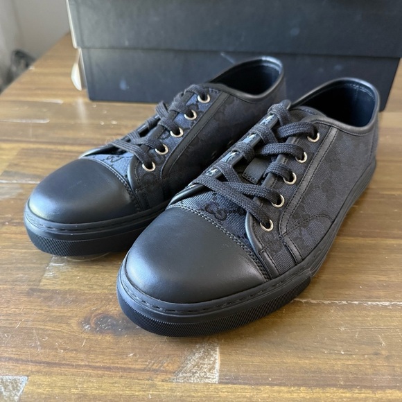 Gucci GG Canvas Low ‘Gray Black’ Shoes - Picture 3 of 16